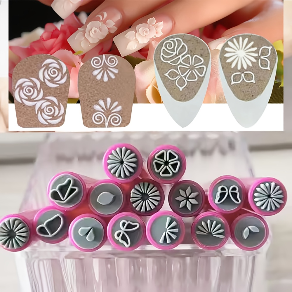 

1 Set Nail Art Kit, Floral Patterns, Unscented, Diy Nail Seal Plate, Artistic Nail Dotting Tools For Women, Manicure Design Accessories