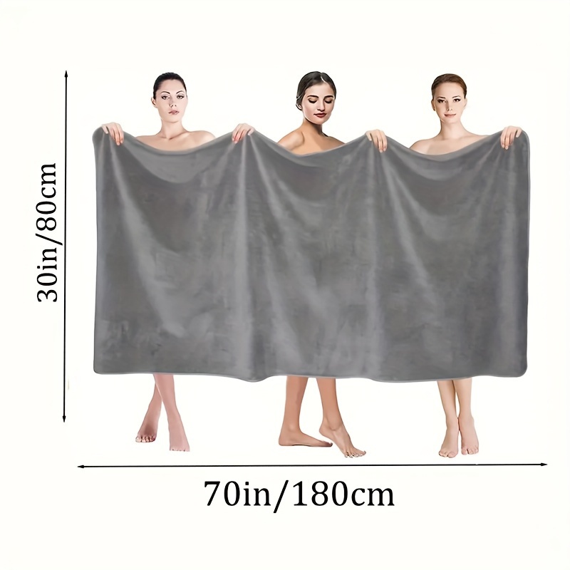 1pc solid color bath towel soft large bath towel quick drying absorbent towel for home bathroom bathroom supplies