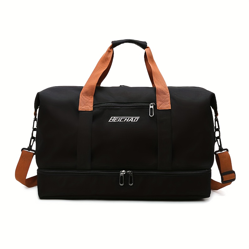 E-shop Fitness-Tasche aus verstärktem Oxford-Gewebe, mit mehrfarbigem, großzügigem Schuhfach, geeignet für Reisen, Schule Fitness