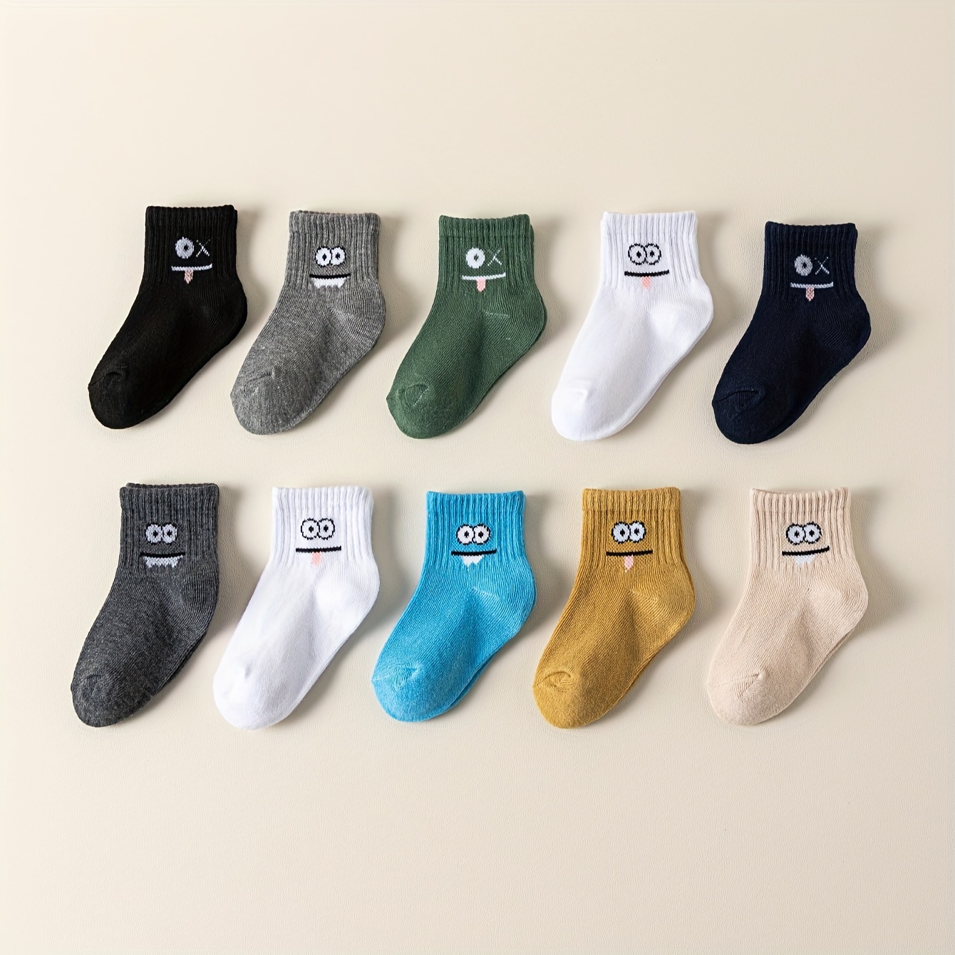 10-pack Soft Breathable Fashionable Unisex Cute Versatile And Socks