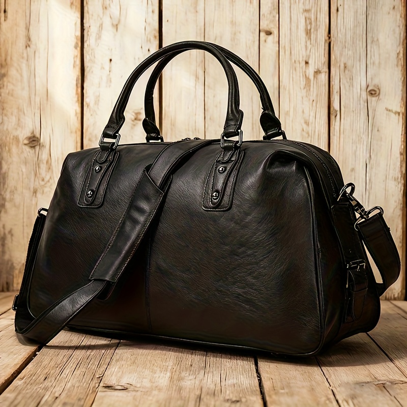 mens travel bag made top layer cowhide a casual - Temu United Arab
