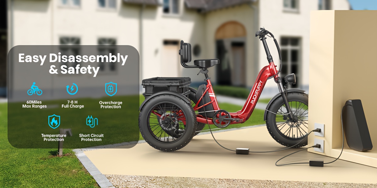 for adult rear high power brushless motor 19mph commuter e bike 48v 18ah cells battery pickup class 500 lb load   with 20 tire and large basket 60 miles range for city and   halloween gift   Product details 9