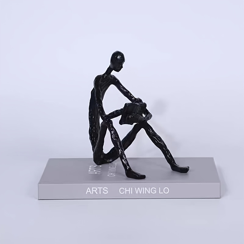 Modern Simple Metal Figure Abstract Sculpture Desktop Decoration Villa Hotel Home Furniture Soft Decoration