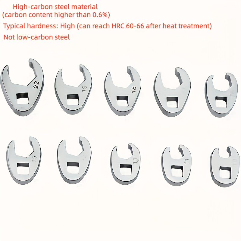10-In-1 Wrench Set with Interchangeable Head Design