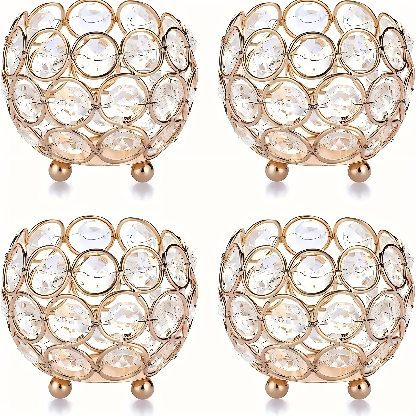 TEMU Set Of 2pcs/4pcs Elegant Holders - Windproof, Christmas, Halloween Dinners, Wedding Anniversaries, And Home Decoration - Ideal Table Centerpiece