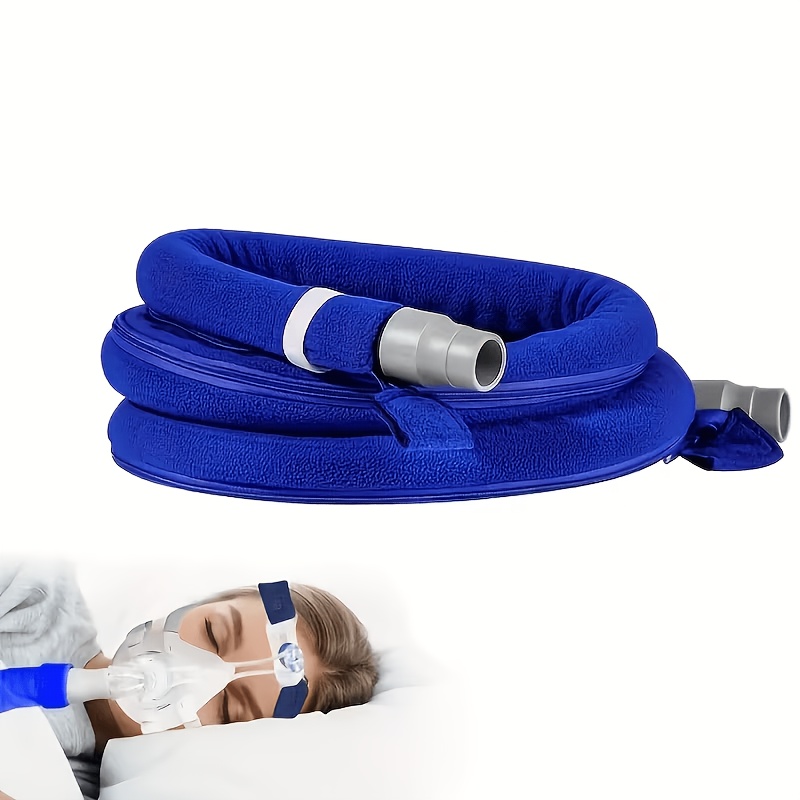 TEMU A Cpap Breathing Machine Hose Cover, Approximately 157cm Long, Compatible With . Full-zippered Soft Plush Hose Protector Reduces Moisture And