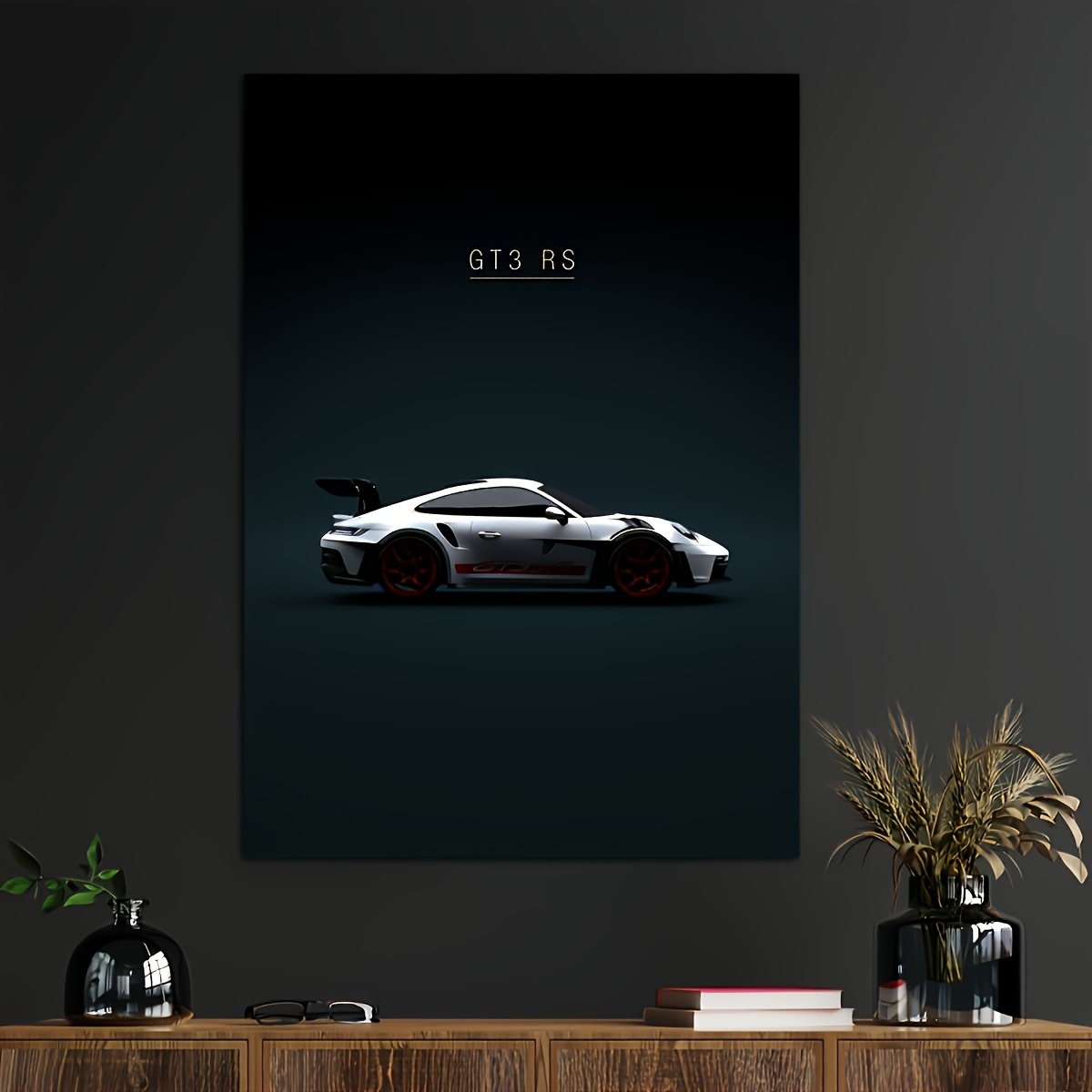 

Modern Vehicle Art Canvas Print - Unframed Rs Sports Car Wall Art Poster For Living Room Bedroom Decor - Ideal Modern Home Decoration Gift - High-quality Canvas Material (1 Piece)