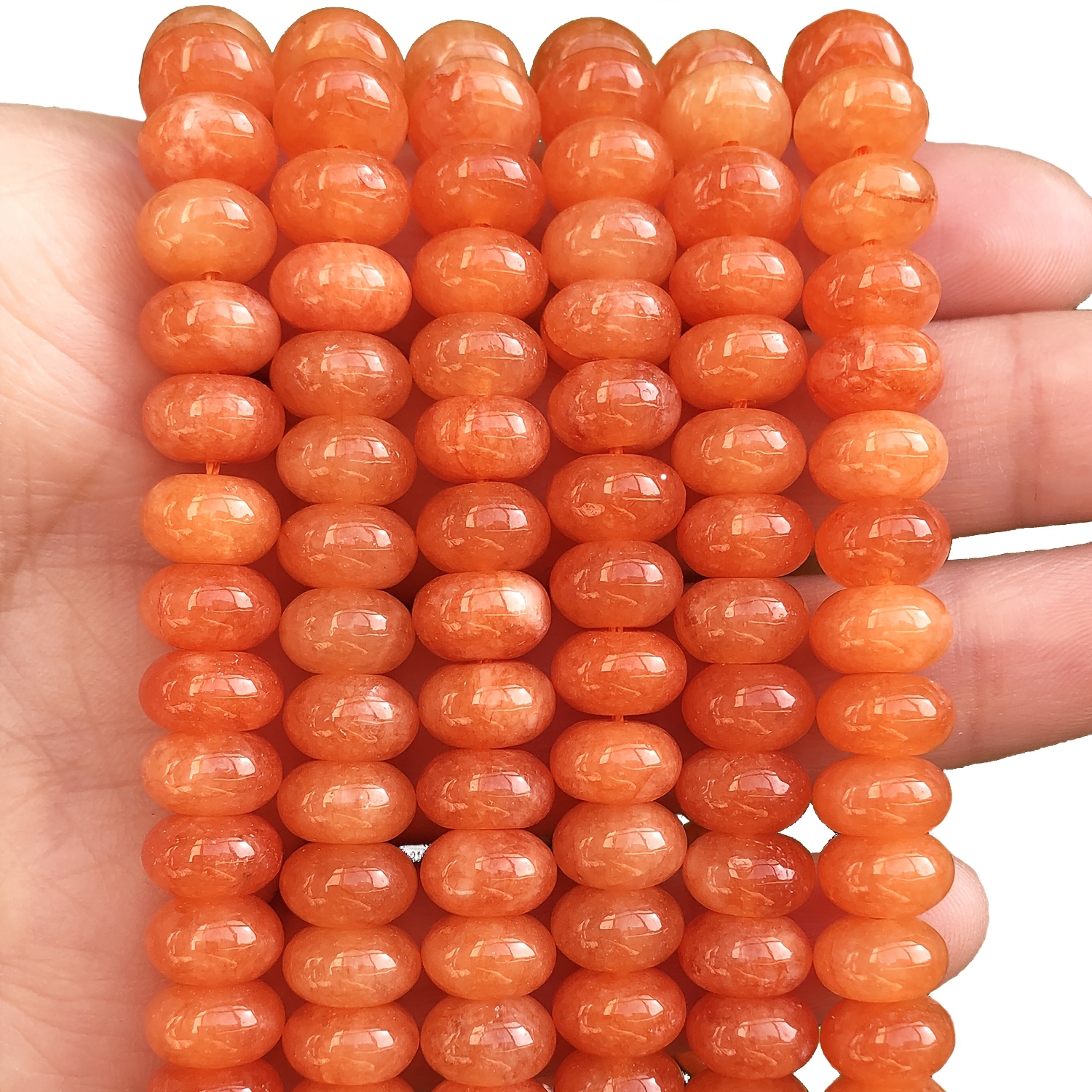 TEMU 8x5mm Stone Abacus Beads, 75 Loose Beads, For Jewelry Making Beads And Delicate Bracelets, Necklaces, Earrings, Handicrafts, Exquisite Beading