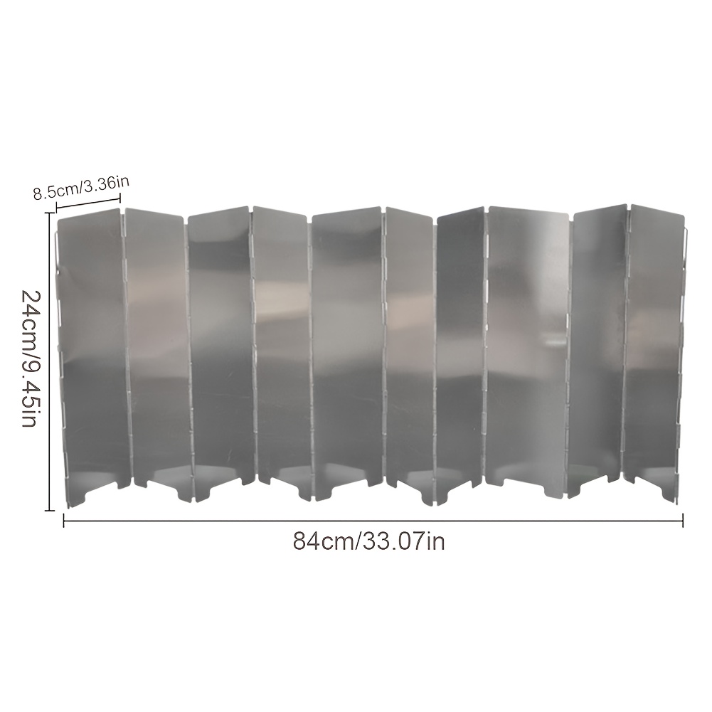 E-shop 10 Stück Windschutzscheibe Outdoor Camping Picknick Kochen Winddichter Schirm Aluminiumlegierung Winddichter Schirm