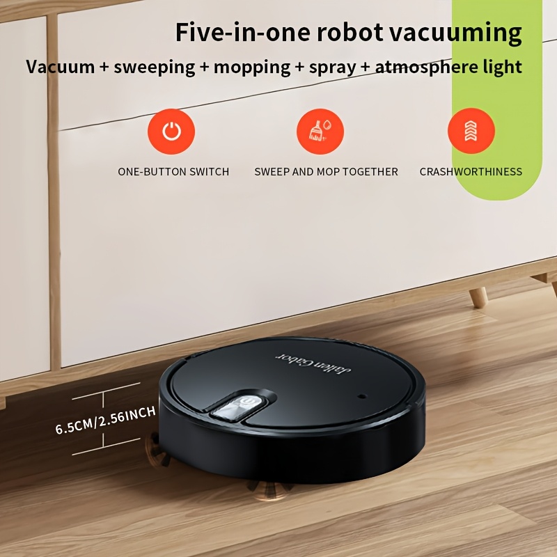  , multi-functional sweeping robot, suitable for living room cleaning, pet hair cleaning, daily garbage cleaning, with 2800pa super suction, powerful garbage cleaning, of working time, usb fast charging, suitable as a gift, family use details 4