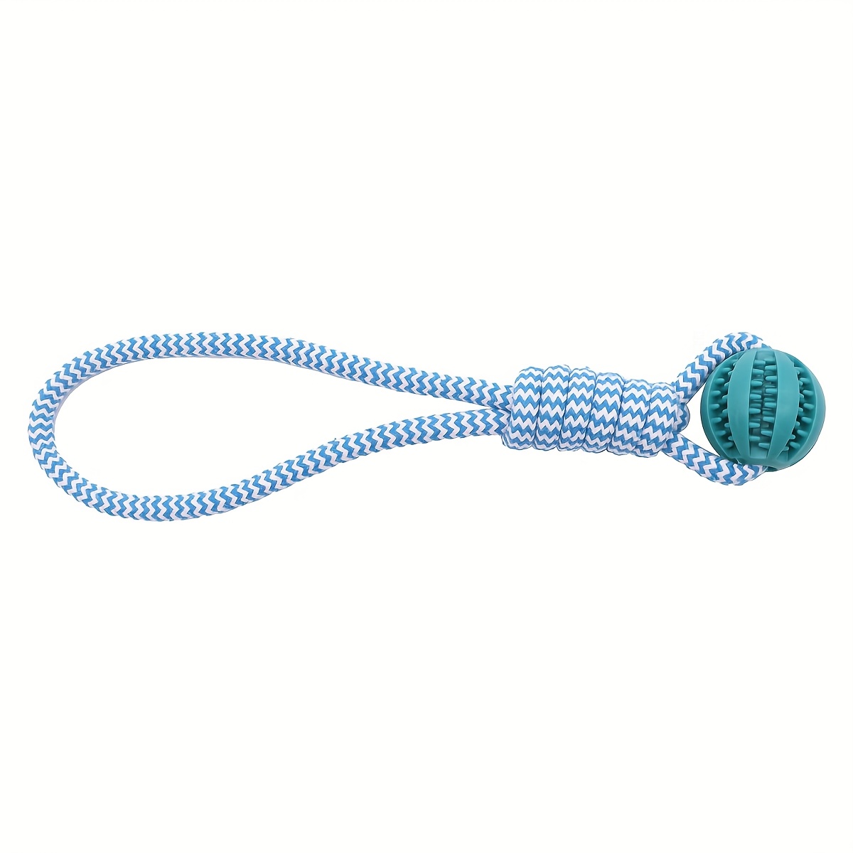 TEMU Interactive Dog Rope Ball Toy (3 Colors). Interactive Dog Toy, Teeth Cleaning, Food Dispensing, Toy For Tug Of War Playing, Durable Rubber