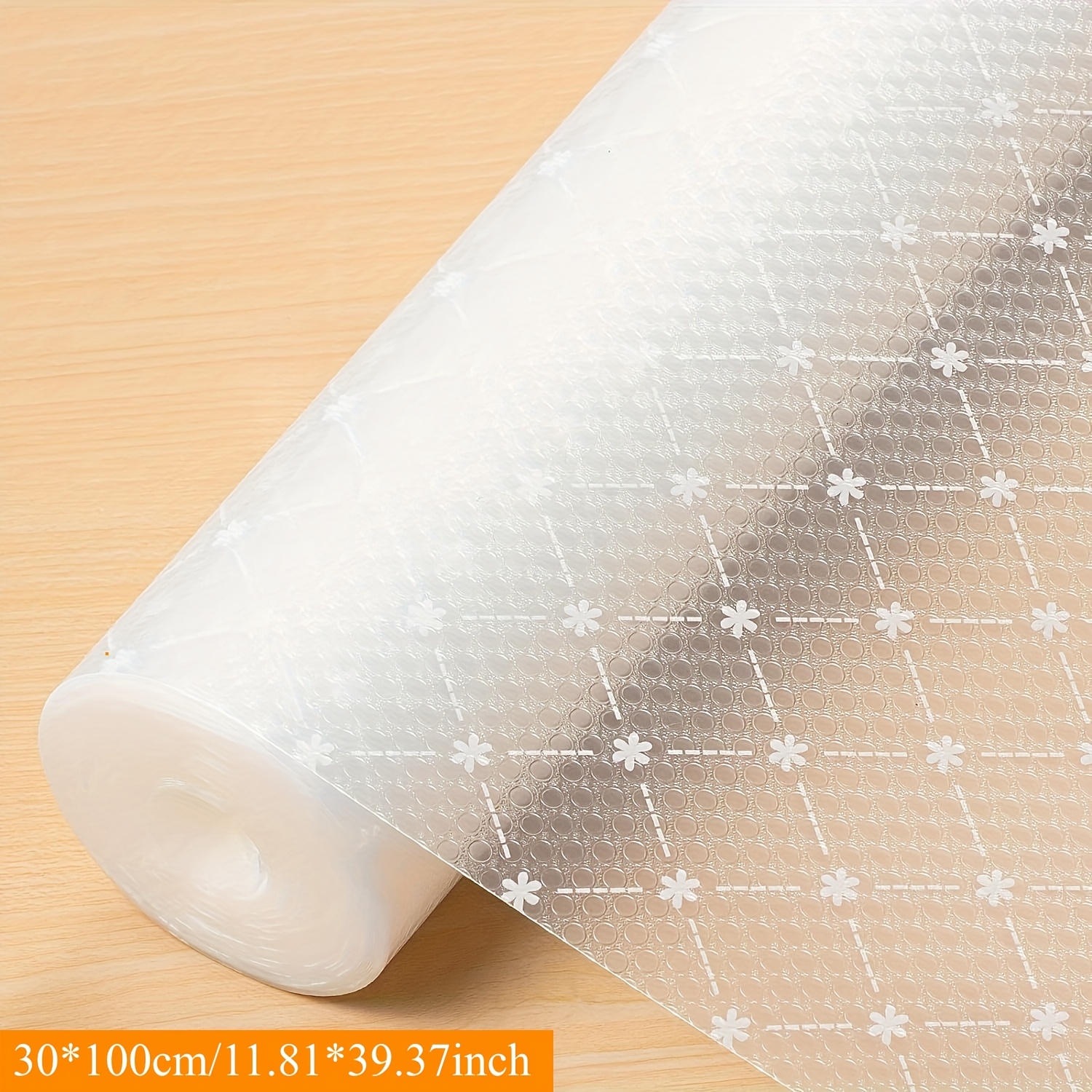 TEMU 1 Roll, Thickened Waterproof Anti-slip Eva Shelf Liner, Cabinet Drawer Liner, Cabinet Liner, For Kitchen, Refrigerator, Table, Wardrobe, Shoe