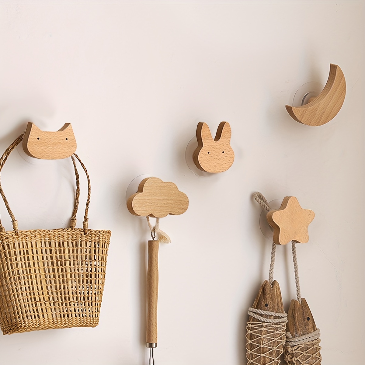 Creative Animal Shaped Clothes Hooks Behind Door Hat Hooks - Temu