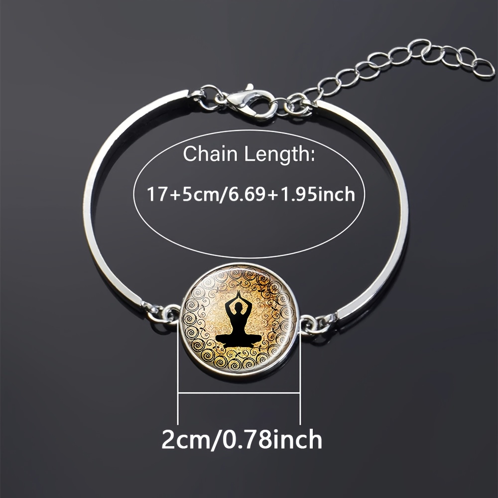 Women's Yoga Pose Adjustable Bracelet, Spiritual Gift