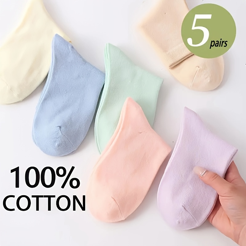 TEMU 5 Pairs Of 's Socks - Fashionable Solid Color Breathable Sports Socks, Suitable For Running, Basketball And Casual Wear, Fashionable Socks For , Simple Sports Socks