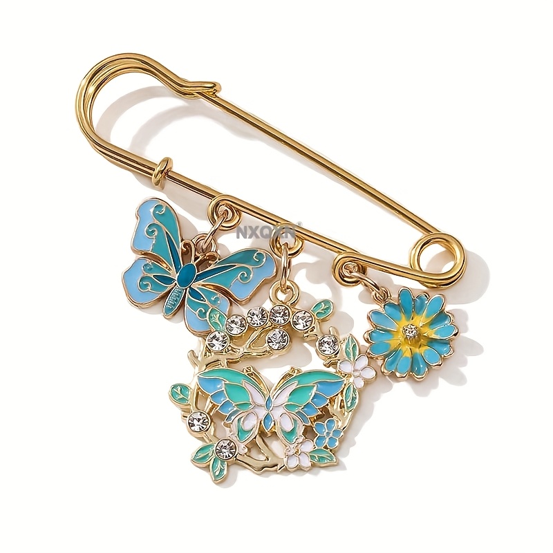 TEMU Broche de Esmalte Corona de , Pin de Flor y Estilo Bosque, de Encanto para Bolso de Pareja