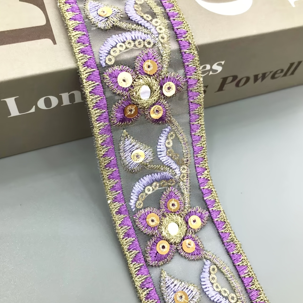 Organza Embroidered Sequin Lace for DIY Accessories