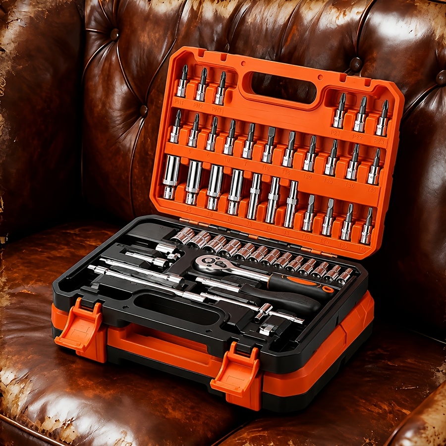 TEMU Set di attrezzi da 46/52/899 pezzi, kit di attrezzi per riparazioni domestiche macchinari, attrezzi per riparazioni auto e biciclette, set