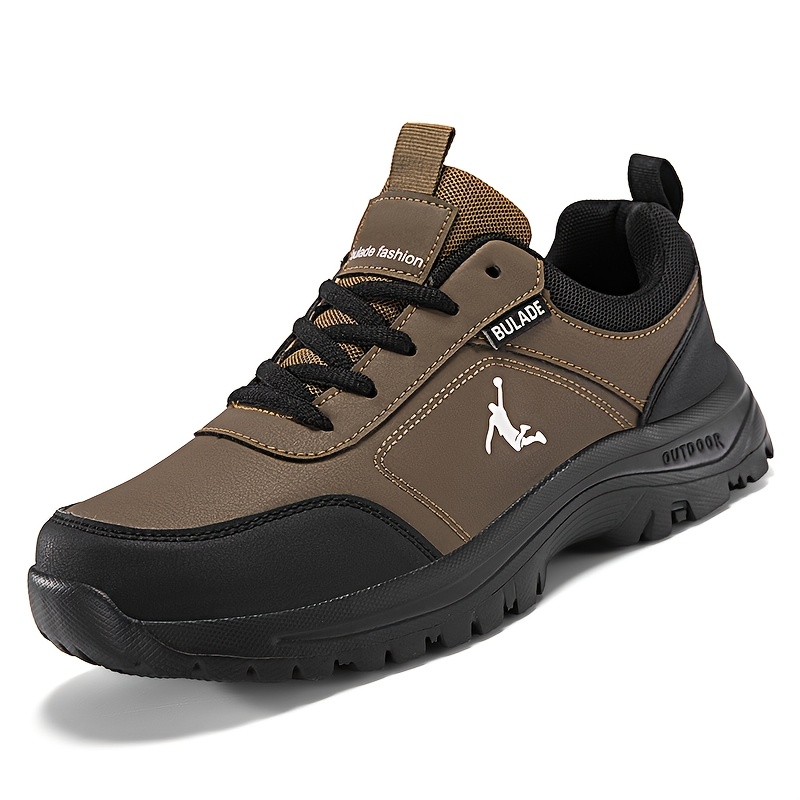 TEMU Men's Low-top Anti-slip Hiking Sneakers & Trekking Boots - Upper & Md Sole Suitable For Outdoor, -terrain Traction, - Lightweight Shoe For Urban