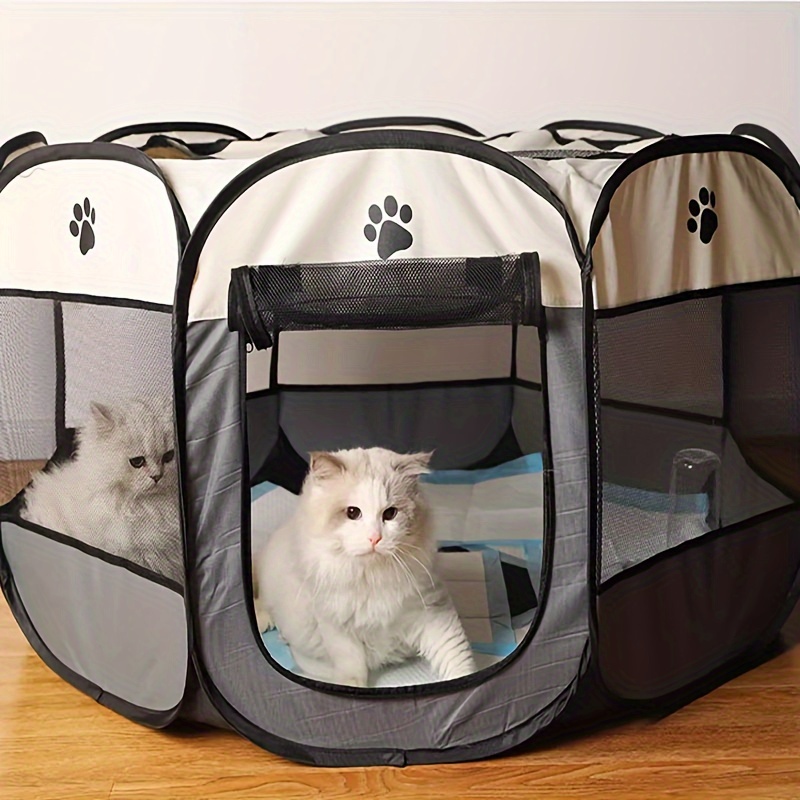 

Vintage-style Oxford Fabric Pet Birthing Tent - Enclosed Maternity Nest, Non-electric, Easy