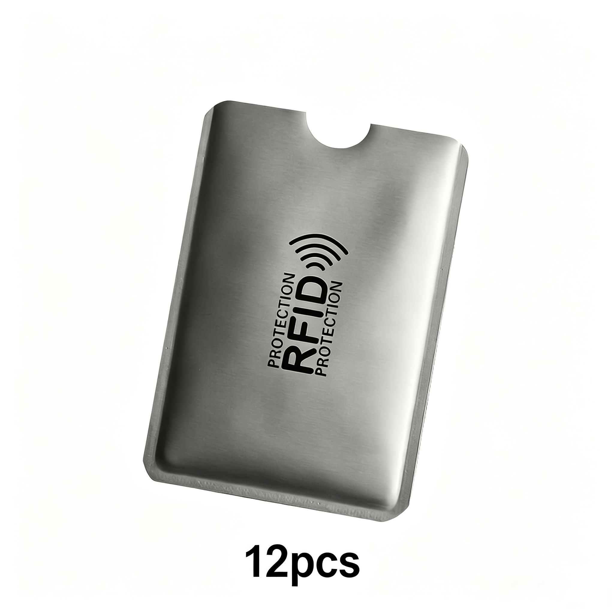 TEMU 12 Fundas para tarjetas antirrobo con bloqueo RFID - Estructura de lámina de aluminio de resistencia, protección antimagnética para tarjetas