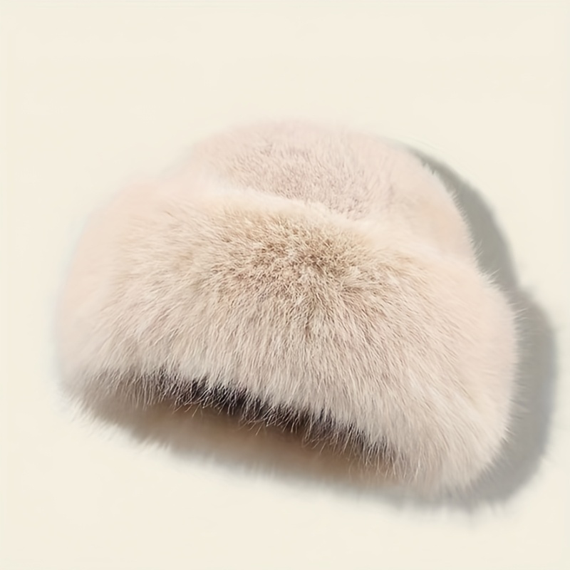 1pc couples hat warm cute ski hat womens luxury faux fur hat  display picture 1