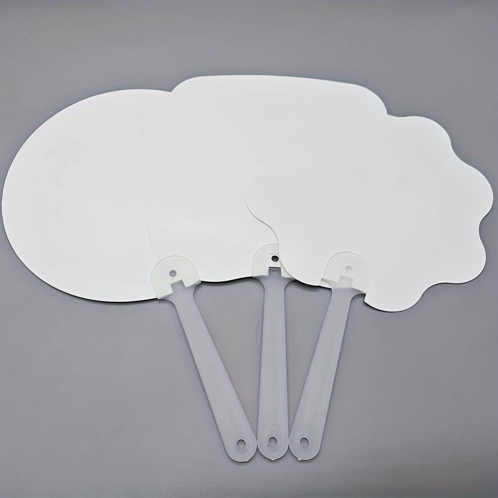 

20pcs Fan Set - Double- Blank , Plastic, English , For Parties, & Crafts, For Supplies