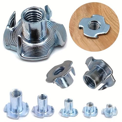 item picture 75pcs insert nuts with 4 m4 m5 m6 m8 m10 thread insert nuts insert climbing brackets and cabinet woodworking furniture