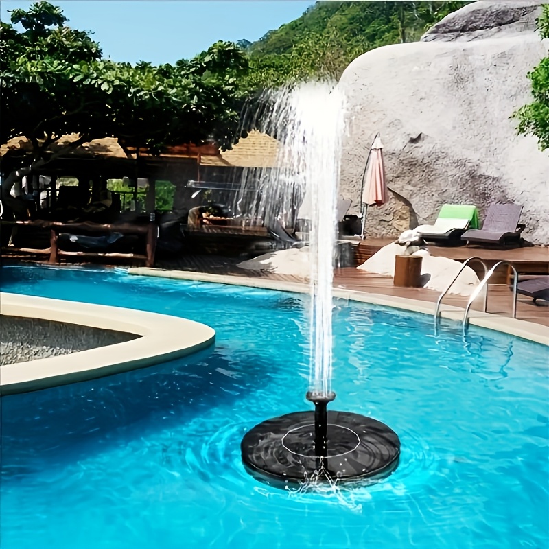 E-shop 1 Stück Solar-Brunnenpumpe, Solarbetriebene Wasserfontäne, Solar-Brunnen-Vogelbadpumpe, Freistehende Tragbare Schwimmende Solarbetriebene