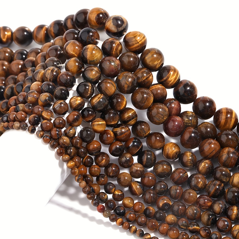 

1 String Of About 92/63/47/36/32pcs 4/6/8/10mm Natural Stone Tiger Stone Beads Round Beads Loose Beads Diy Bracelet Necklace Accessories String Beads Material