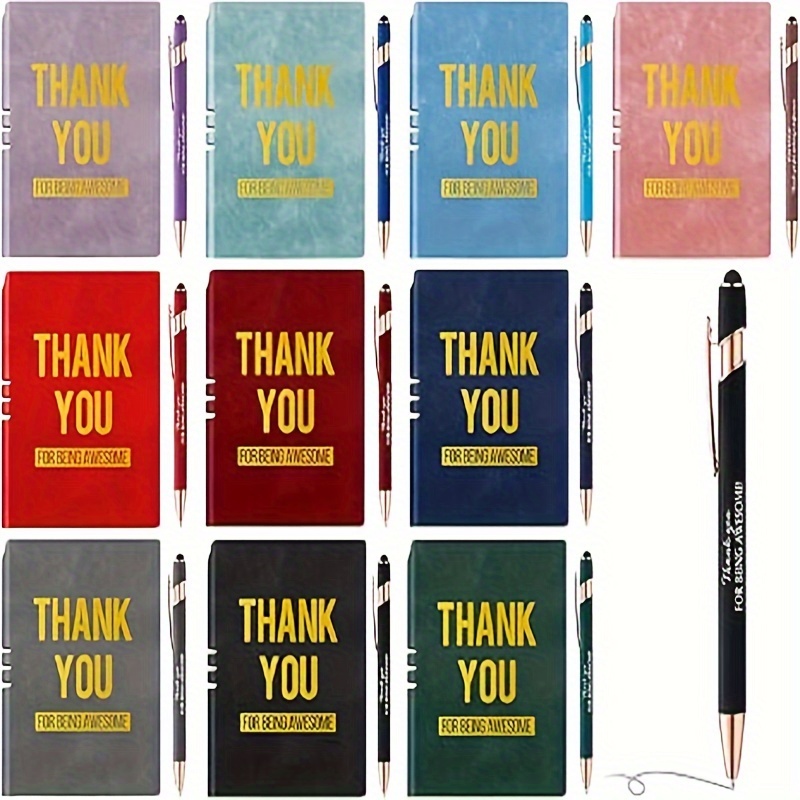 

10 Sets Employee Appreciation Gift With Leather A5 Notebook Thank You Pens For Teachers Thank You For Being Awesome Notepad Journal Thank You Gift For Women Board Member Gifts