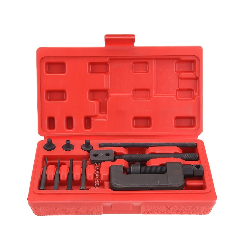TEMU 13pcs Set Of Tools For Chain Repair - Includes A Motorcycle Chain Separator, Circuit Breaker, Bolting Tools, And O-rings For Heavy-duty
