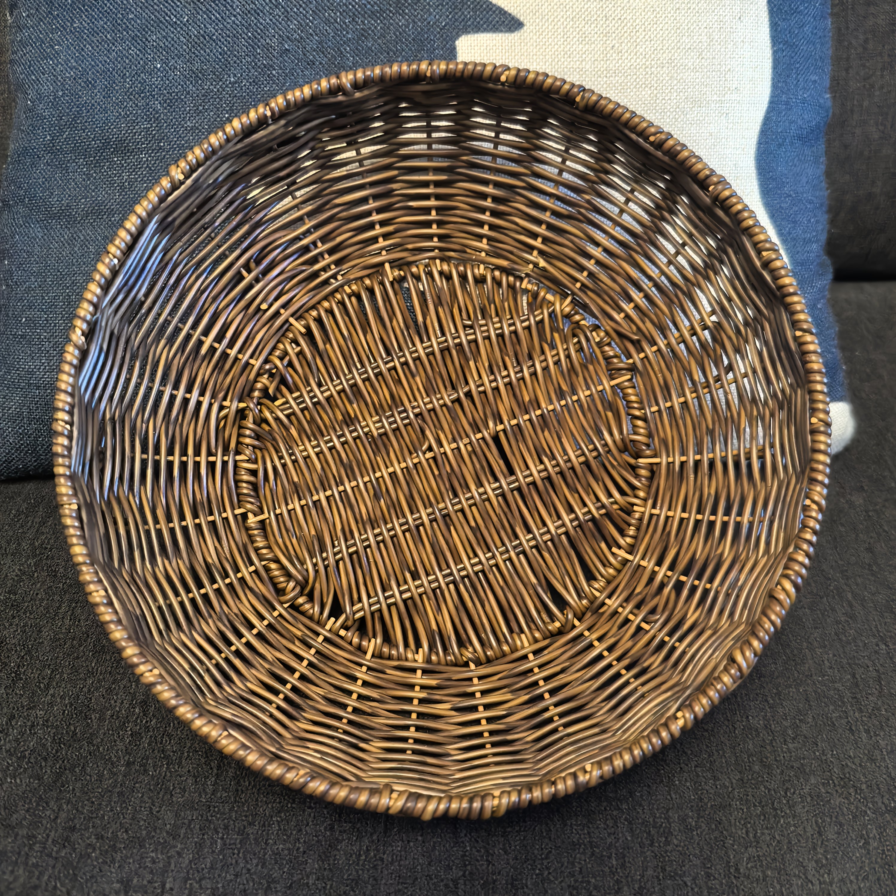 Collapsible Woven Storage Basket, 1pc Multipurpose Organizer For Dining Room & Picnic - Stackable Boho Home Decor (space ), Shelf Baskets