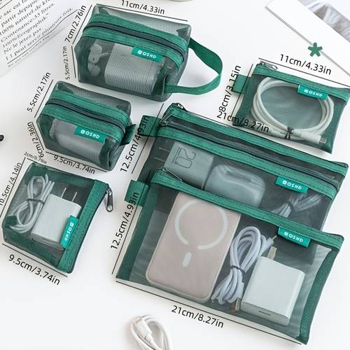 6pcs transparent mesh coin purse portable coin bag mini zipper coin purse portable coin purse for going out can store card keys and