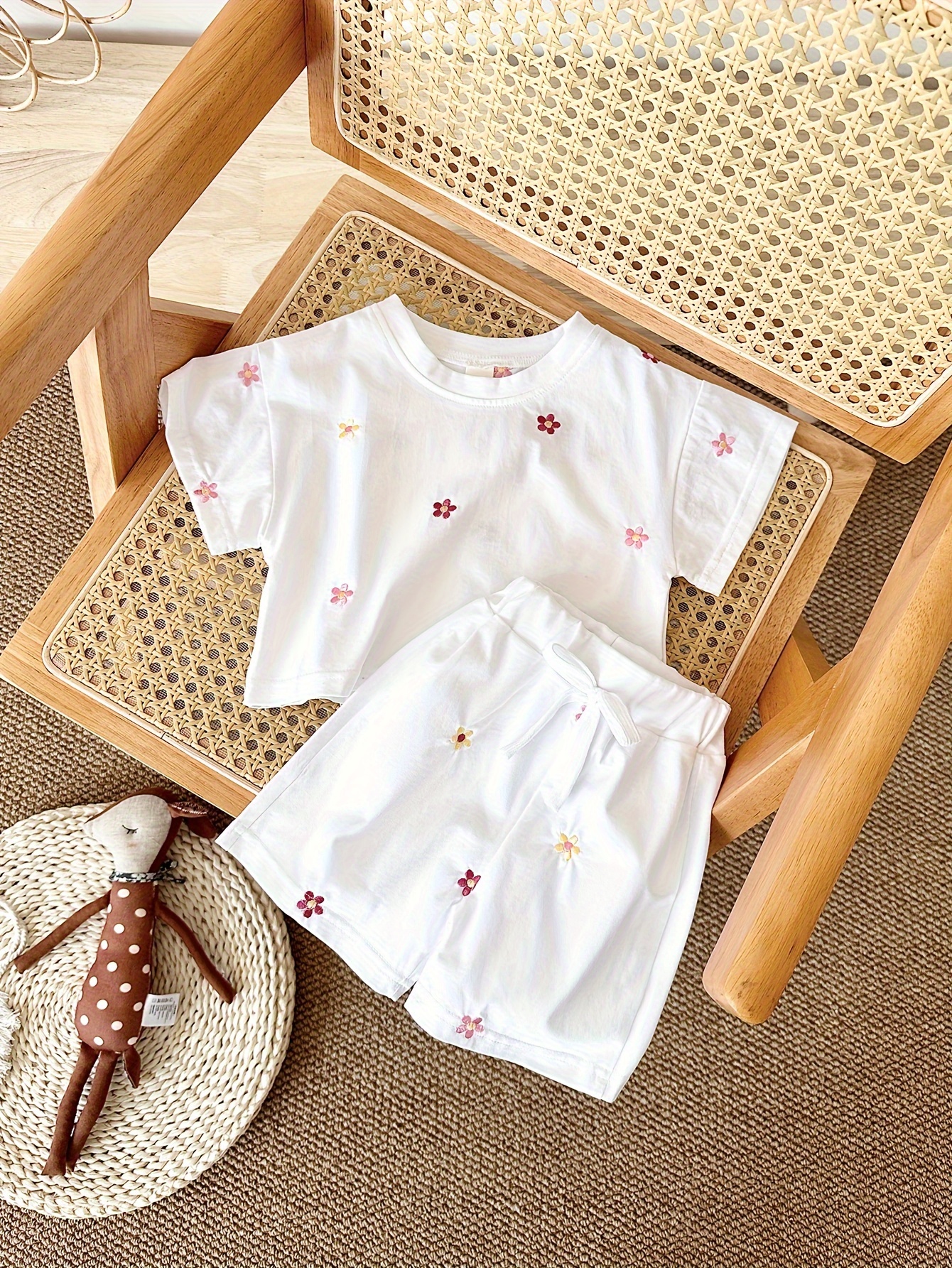 baby' embroidered casual summer outfit t shirt Temu Oman