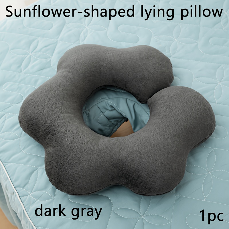 TEMU 1pc Sunflower Face Rest Pillow, 5 Colors Optional, Nylon And Polyester, Solid Color, Flexible And Relaxing, For Beauty Shop Health Room