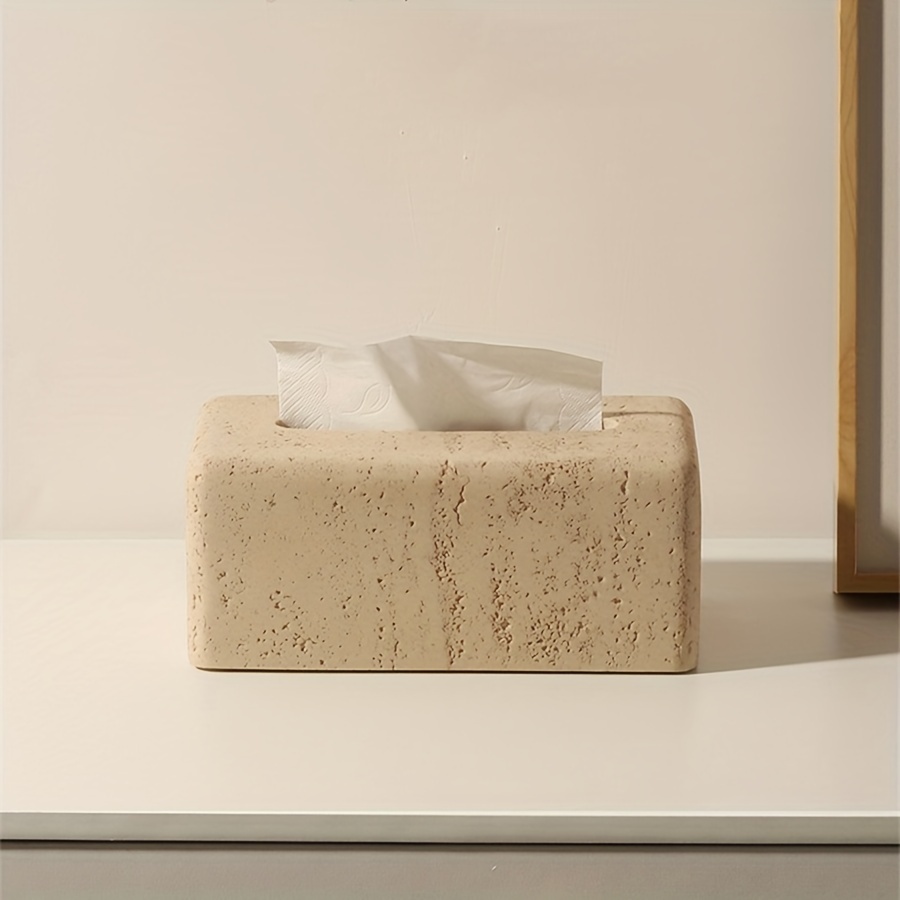 elegant resin tissue box holder artistic stone Temu United Kingdom