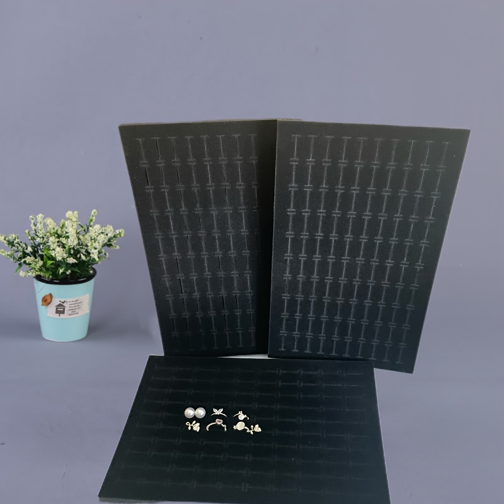 1pc/3pcs/5pcs 100-Slot Ring Earring Sponge Insert Board, Ring Stud Jewelry Display Board, Suitable for Retail Stores and Boutique Display and Storage