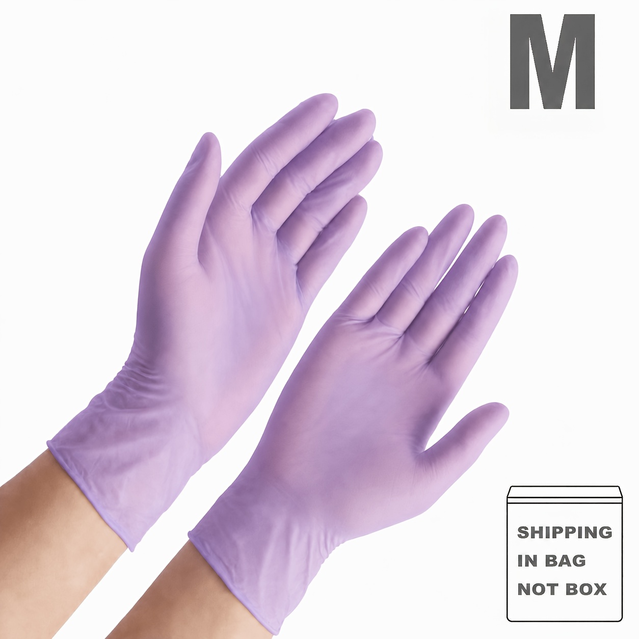 Image of 40pcs Purple Disposable Nitrile Gloves, Latex Free & Powder Free, Hand Additions For Home Cleaning, Painting & Housework, Daily Supplies For Women, 4 Sizes For Everyone