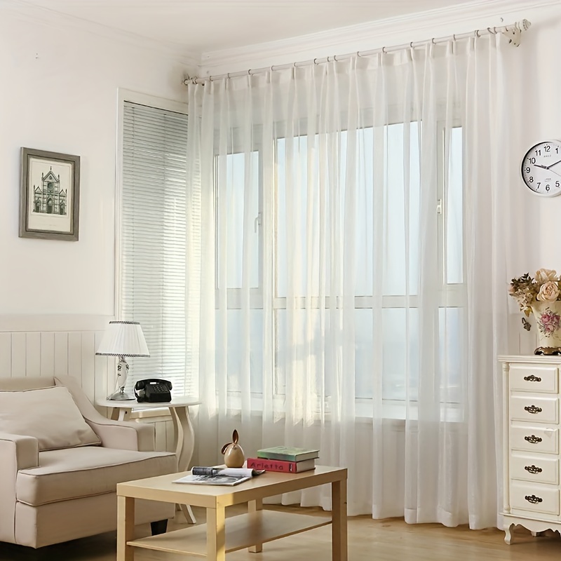 Visillos Decorativos Poliéster Cortinas Transparentes Con Diseño Mandala - Color Turquesa - 2 Paneles 140x214cm Para Living Y Dormitorio Cortinas Livianas Sala Dormitorio