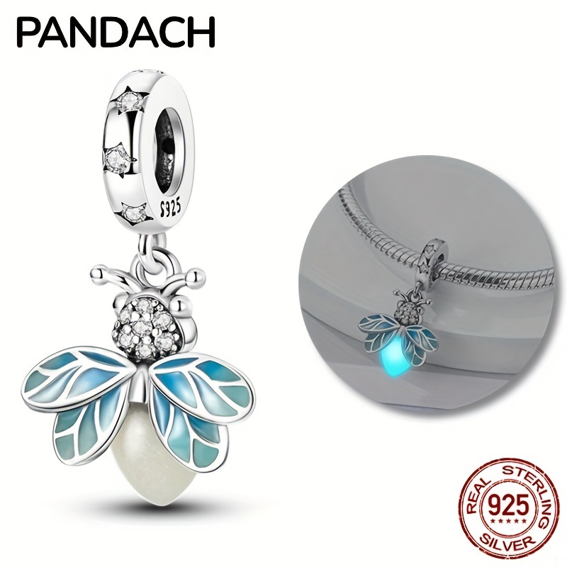 

925 Sterling Silver Glow In The Dark Firefly Charm Perfect For Original Bracelet & Necklace Jewelry Making