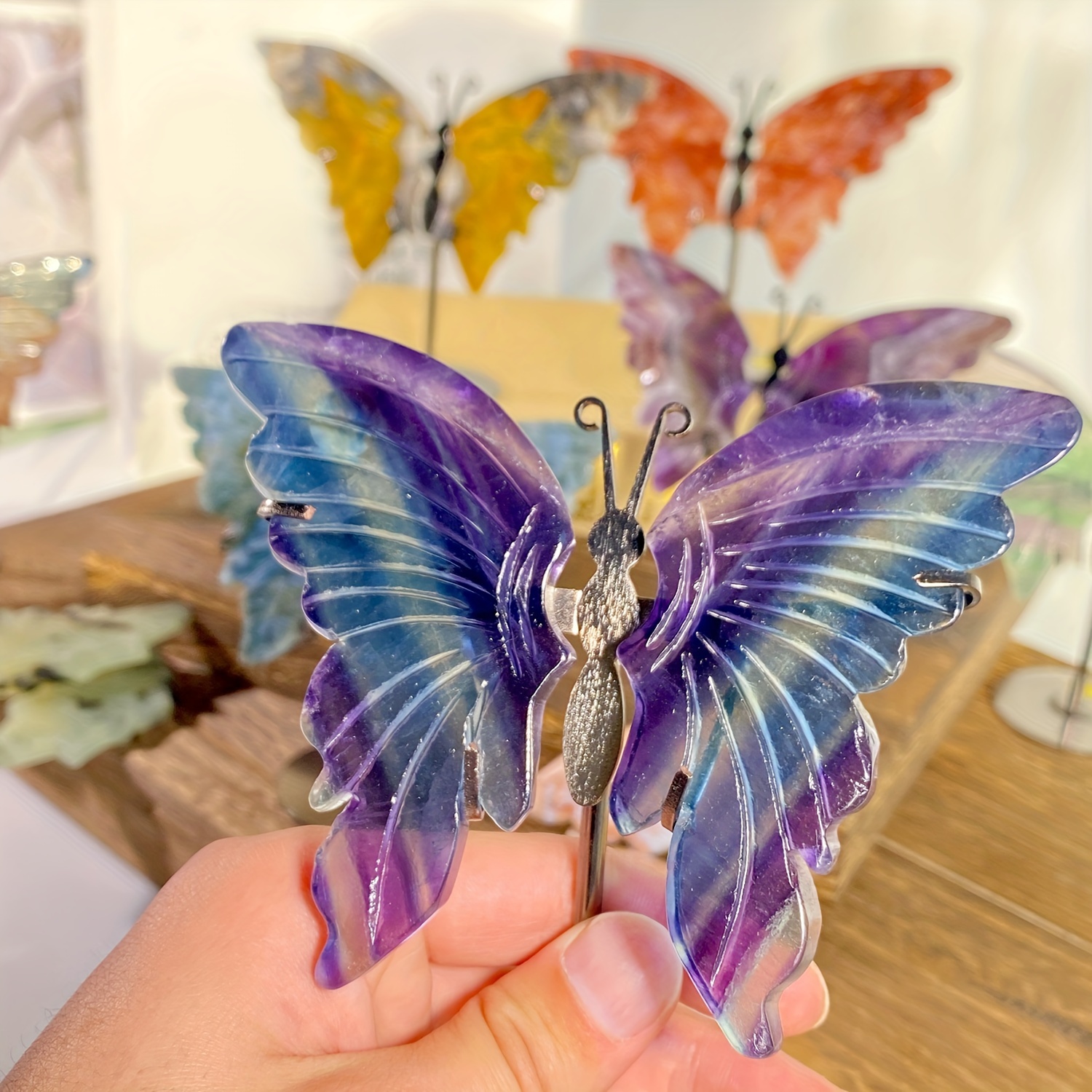 Adornos Mariposa Cristal Decoración Hogar Lujo Ligera Estilo - Temu Chile
