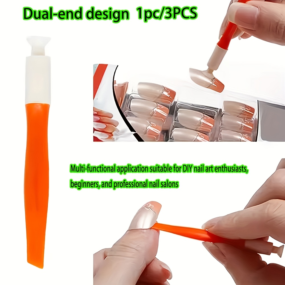 1/3ks multifunkční přísavkový nástroj na nehty, přísavka na nail art pro upevnění, stisknutí a odstranění nehtových tipů; malý nástroj pro upevnění a odstranění nehtových tipů; snadné použití