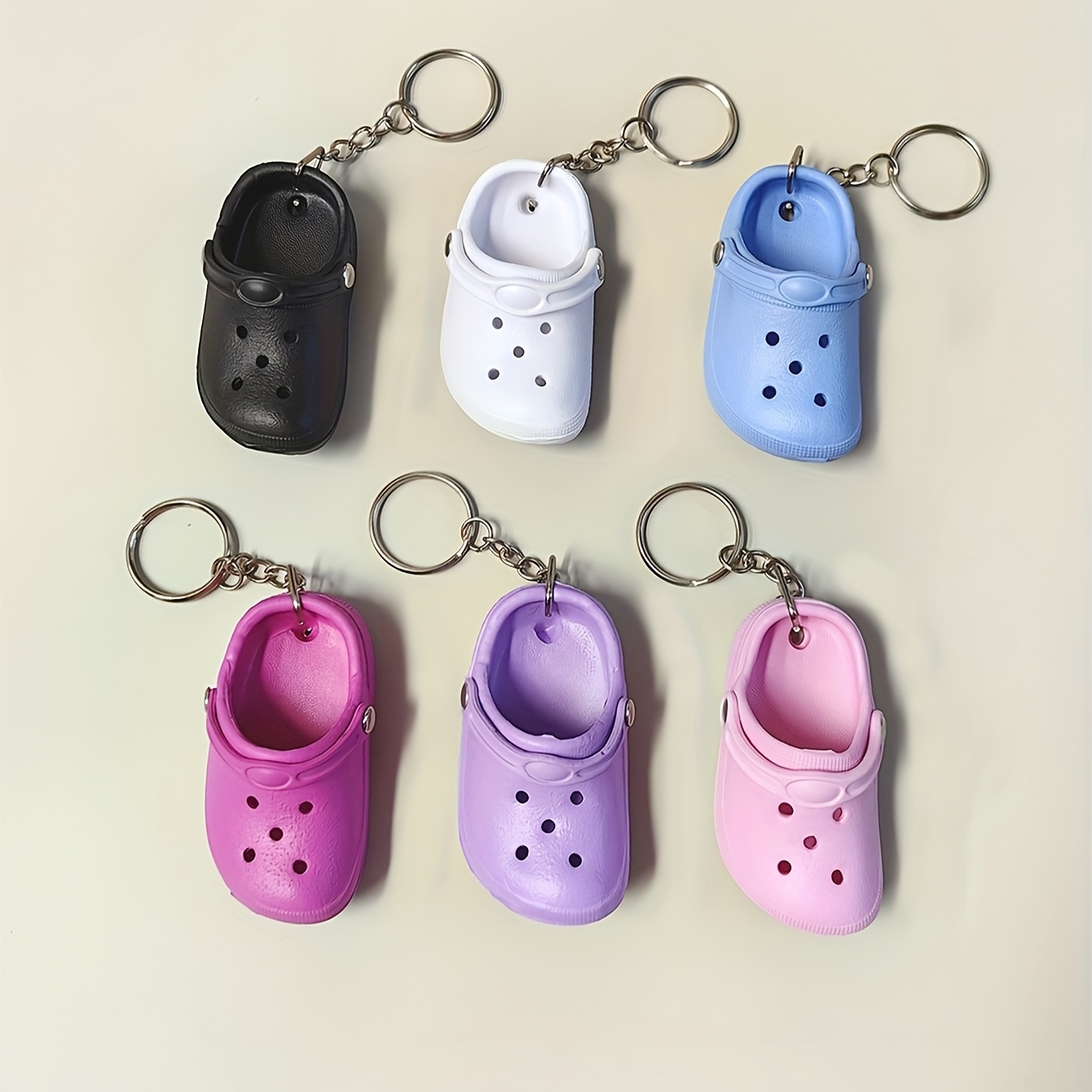 TEMU Gift For Her/him Deeplan Random Color6/12pcs New Mini Slippers Keychain, Small Shoe Accessories, Backpack Accessories, Car Accessories, Party