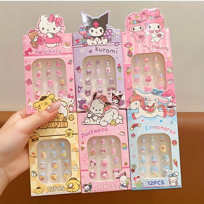 Image of Value 6-box Set! 72 Hello Kitty/kuromi And Other Cute Star Nail Stickers, 3d Animal Designs Are Lifelike! Essential For Home , Parties And Holiday Styling, Special Occasion , Holiday , Characters