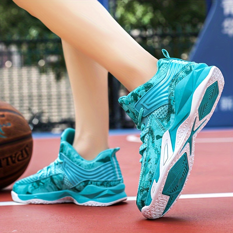 *'s Basketball Shoes, Comfy Breathable Non Slip Shock Absorbing Lace Up  Sneakers For Training Running Walking