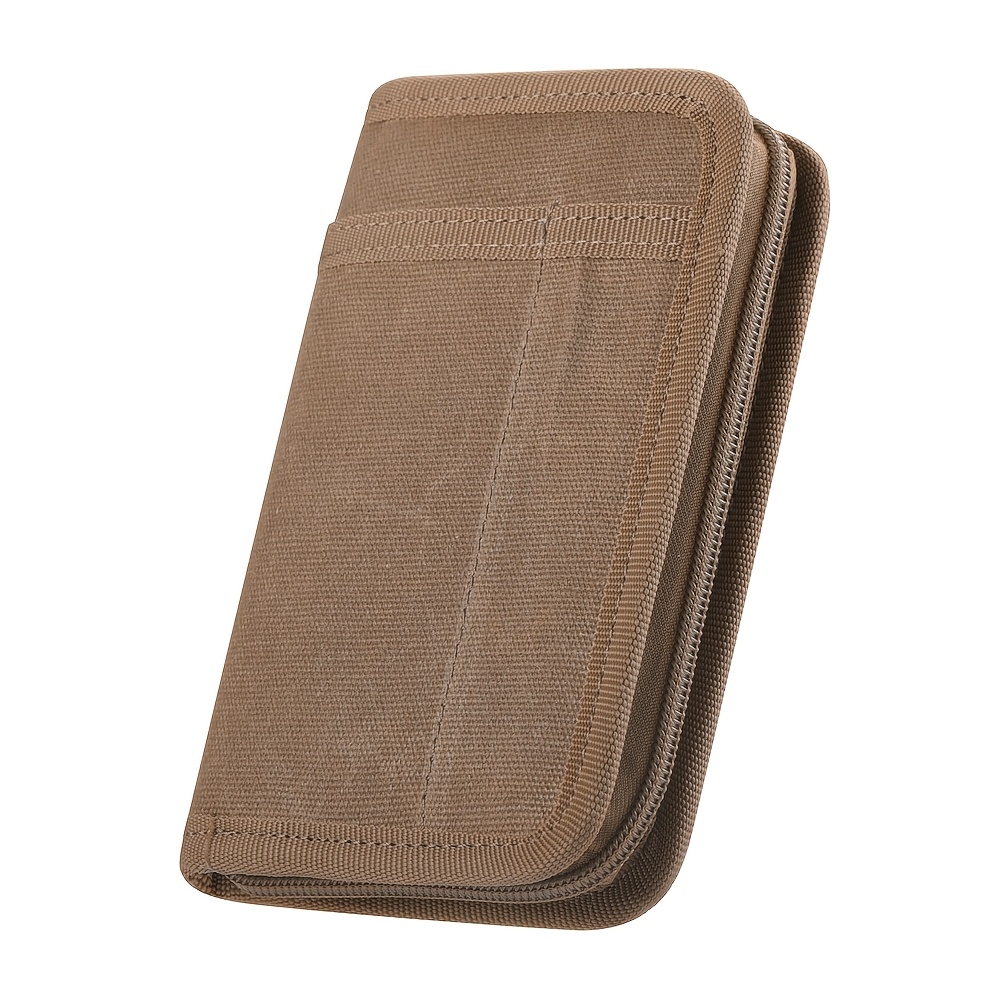 E-shop Journal-Cover für Notizbücher, gewachste Leinwand, wasserfeste Notizbuchhülle mit Stifthalter, persönliche Planerbuchhülle, beige