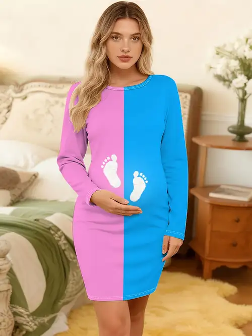 Maternity Bodycon Dress, Lightweight Breathable - Stretch Knit - Easy And Unrestrictive, Floral Print - Vintage Floral - Abstract Art Print - Cute Print Women'S Elegant Maternity Dress Announcing ... Maternity Bodycon Dress, Lightweight Breathable - Stretch Knit - Easy And Unrestrictive, Floral Print - Vintage Floral - Abstract Art Print - Cute Print Women'S Elegant Maternity Dress Announcing ...