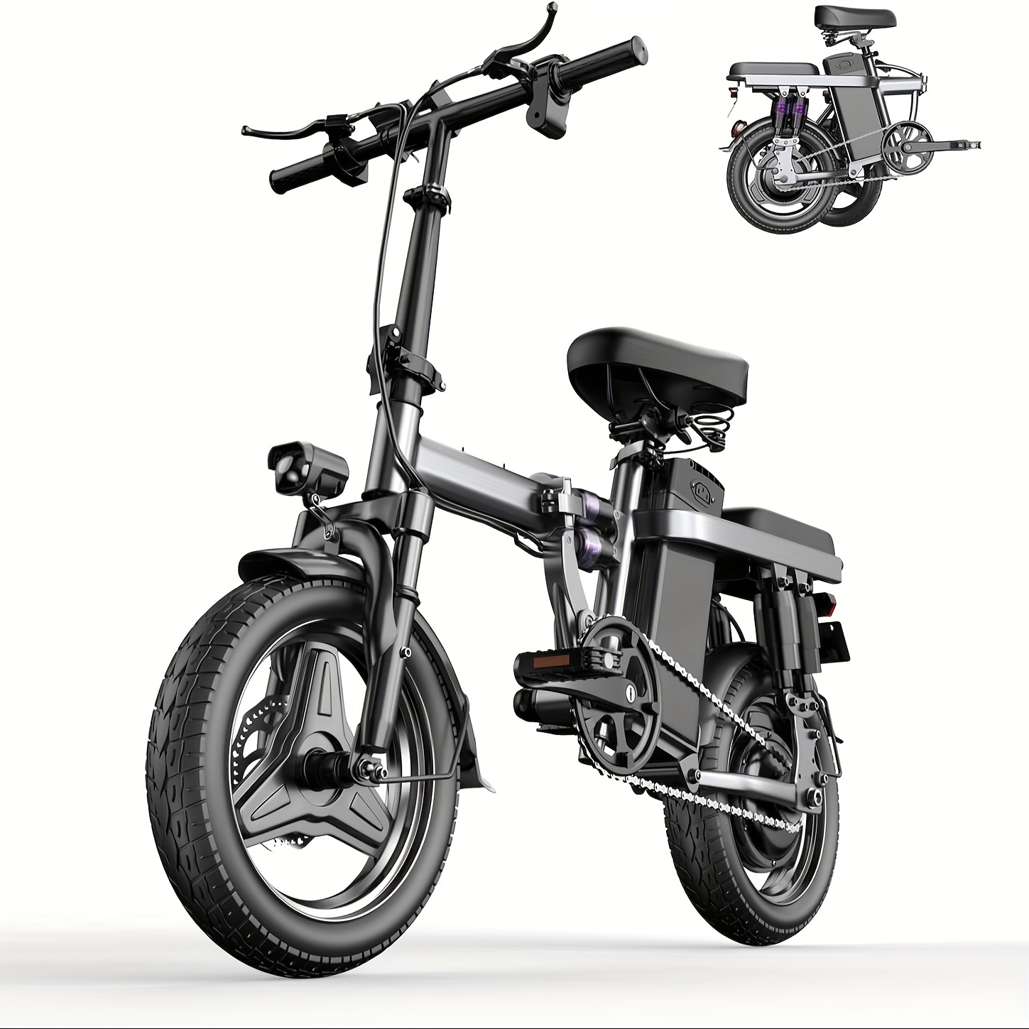 adult   500w 48v 15ah, folding electric bicycle, long range, adult electric bicycle black 10