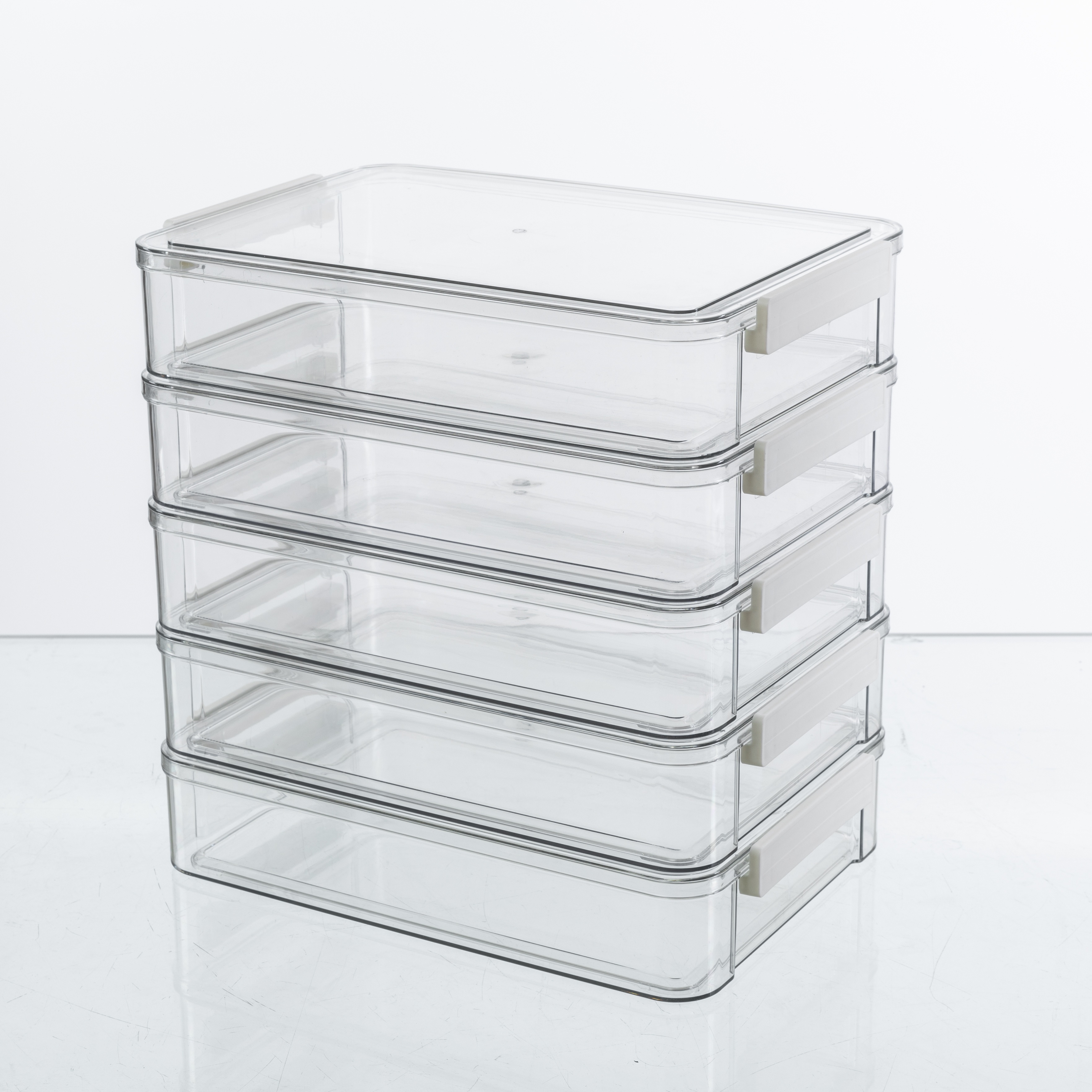 TEMU 3/5pcs Portable Storage File Boxes, Transparent Plastic Storage Bins, Office Organization And Storage, Perfect For Stationery, Durable Home